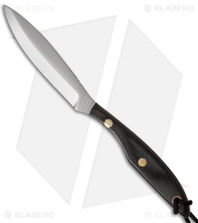 Grohmann Knives Trout & Bird #2 Knife Black Micarta (3.875" Satin)