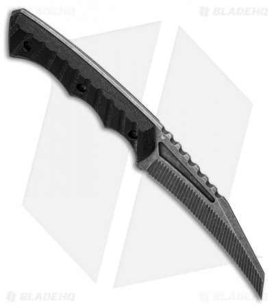 HavocWorks Hexer Fixed Blade Knife Black Micarta (4" Acidwash)