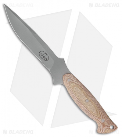 Hazen Knives Boot Fixed Blade Knife Tan Micarta (5.625" Bead Blast)