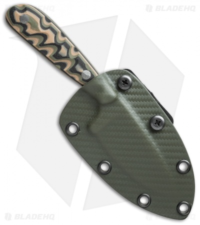 Hazen Knives Small 1095 Series Fixed Blade Knife Camo (3" Tumbled) 1BG