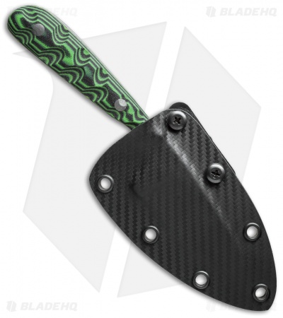 Hazen Knives Small 1095 Series Fixed Blade Knife Green (3" Tumbled) 1GR