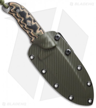 Hazen Knives Large Model 1095 Series Fixed Blade Knife Camo (4.5" Tumbled) 3BG