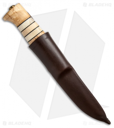 Helle Knives Arv Fixed Blade Knife Bone/Wood (3.5" Mirror Polish) #14