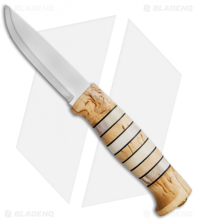 Helle Knives Arv Fixed Blade Knife Bone/Wood (3.5" Mirror Polish) #14