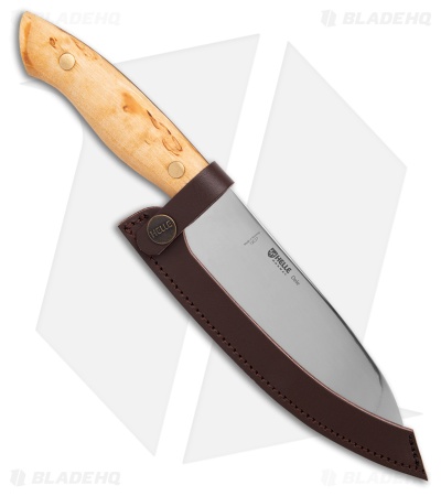 Helle Knives Dele Kitchen Chef's Knife Curly Birch (6.3" Polished) 800