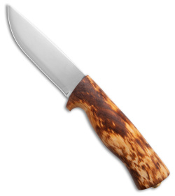 Helle Knives Eggen Fixed Blade Knife Curly Birch Wood (4" Satin) H3LS