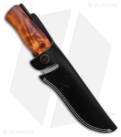 Helle Knives GT Fixed Blade Knife Curly Birch Wood (4.7" Satin) 14C28N