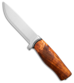 Helle Knives: Dele - Outdoor Chef Knife - Polished 12C27 Stainless - Curly  Birch