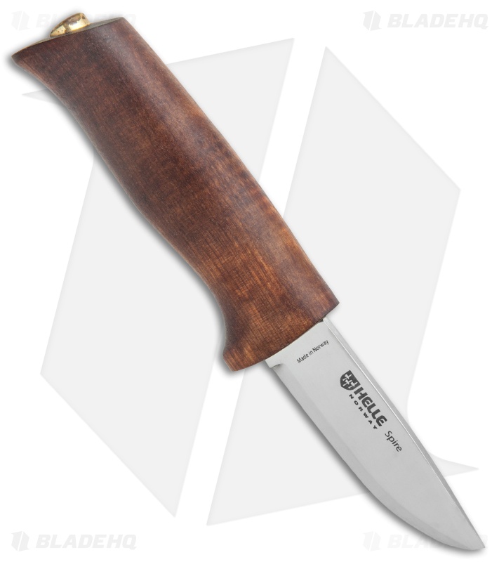 Helle Norway Spire Fixed Blade Knife Dark Birch (3.5" Satin)