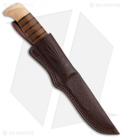 Helle Knives Sigmund Belt Knife Beech/Ebony Handle (4.25" Plain) #77