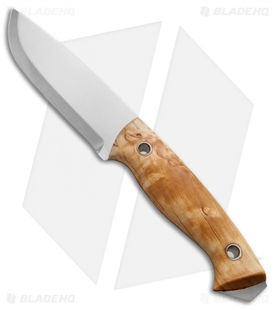 Helle Knives Utvaer Fixed Blade Knife Curly Birch (4" Polish) #600