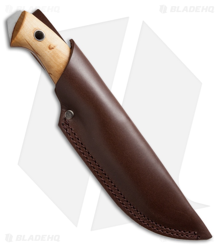 Helle Knives Utvaer Fixed Blade Knife Curly Birch (4" Polish) #600