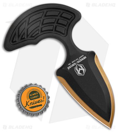 Heretic Knives Sleight Modular Push Dagger Knife Titanium Nitride (3" Two Tone)