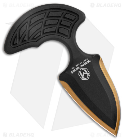 Heretic Knives Sleight Modular Push Dagger Knife Titanium Nitride (3" Two Tone)