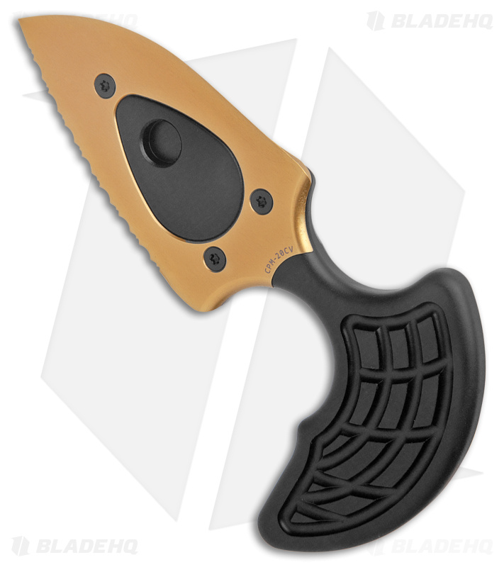 Heretic Knives Sleight Modular Push Dagger Knife Titanium Nitride (3" Serrated)