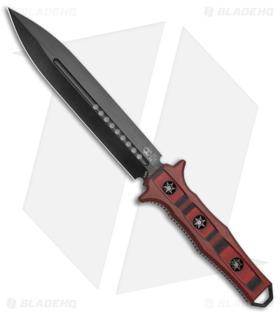 Heretic Knives Nephilim Fixed Blade Knife Red/Black G-10 (6.5" Black)