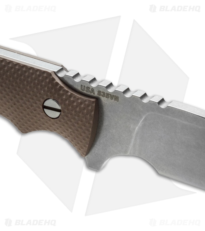 Hinderer Knives Fieldtac 5.5" Fixed Blade Knife FDE G10 (Stonewash