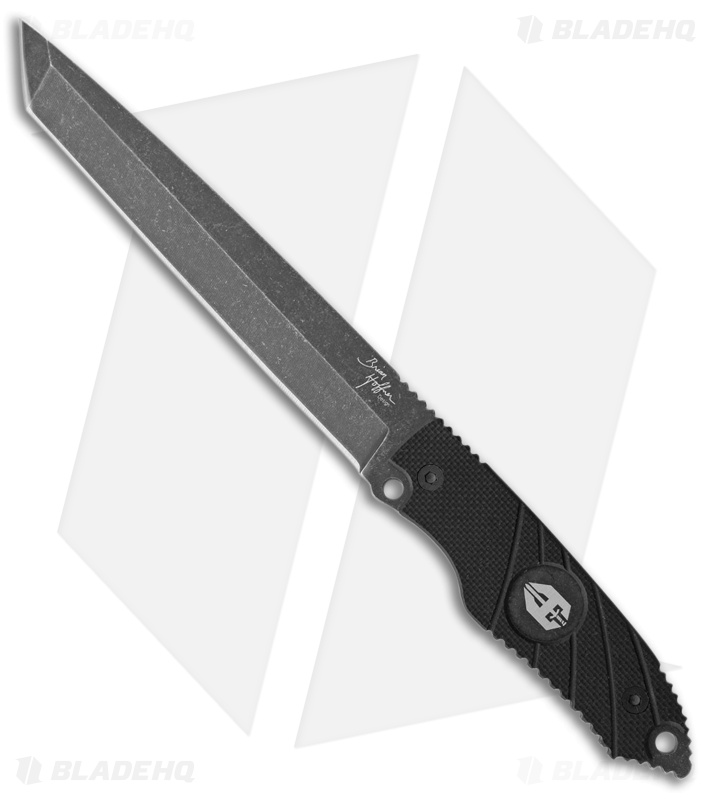 Hoffner Knives Beast Fixed Blade Knife Black G-10 (7" Black SW)