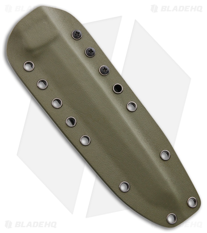Hoffner Knives Beast Fixed Blade Knife OD Green G-10 (7" Black SW)