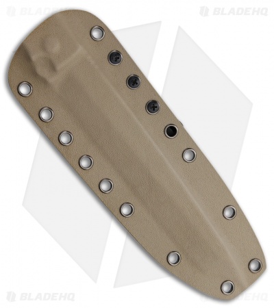 Hoffner Knives Beast Fixed Blade Knife Tan G-10 (7" Black SW)