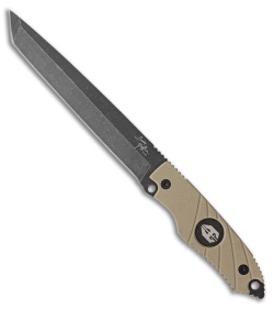 Hoffner Knives Beast Fixed Blade Knife Tan G-10 (7" Black SW)