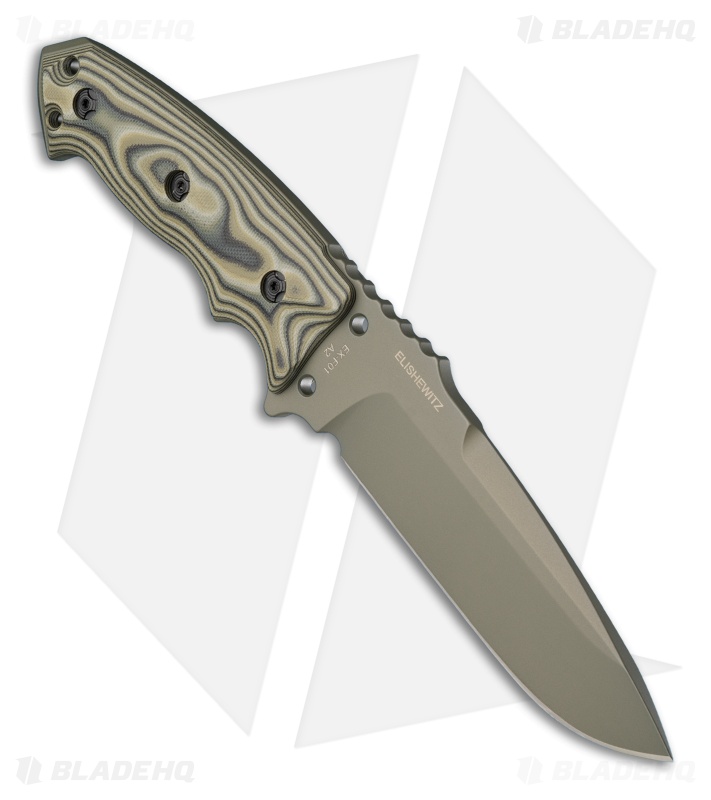 Hogue Knives EX-F01 Tactical Fixed Blade Knife Green G-10 (5.5" Green) 35171