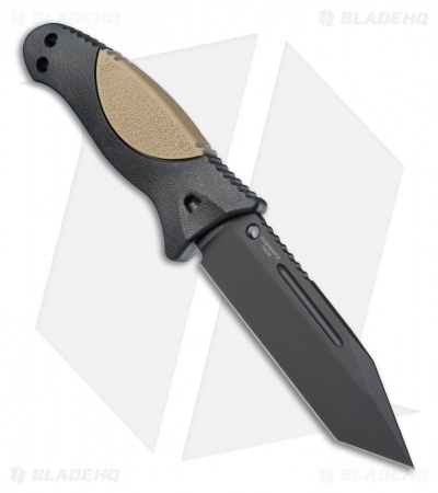 Hogue Knives EX-F02 Tanto Fixed Blade Knife Flat Dark Earth (4.5" Black) 35243