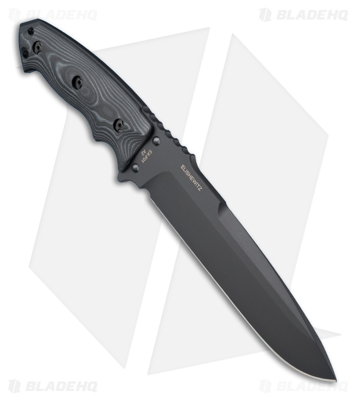 Hogue Knives EX-F01 Large Tactical Fixed Blade Black G10 (7" Plain) 35159*DISC*