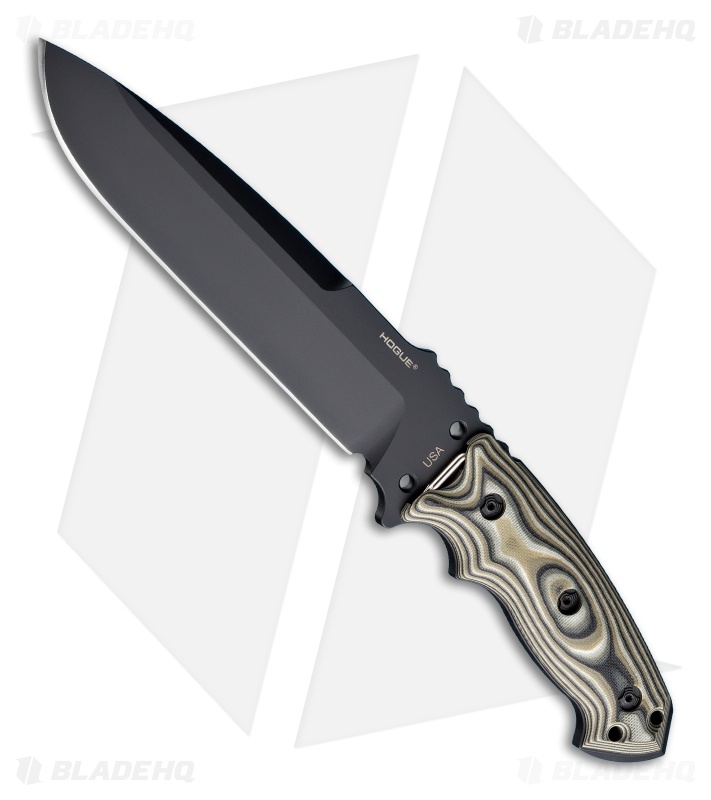 Hogue Knives EX-F01 Large Tactical Fixed Blade Knife Green G10 (7" Plain) 35158