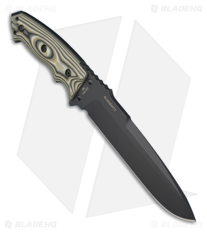 Hogue Knives EX-F01 Large Tactical Fixed Blade Knife Green G10 (7" Plain) 35158