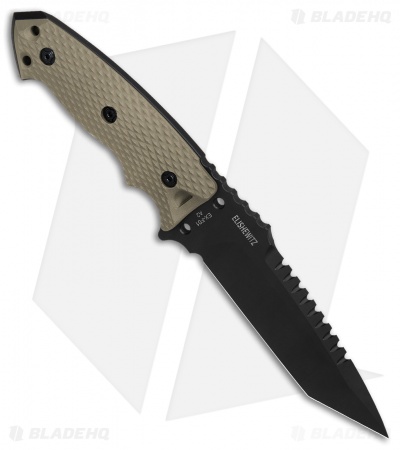 Hogue Knives EX-F01 Tactical Tanto Fixed Blade FDE G-10 (5.5" Black) 35127