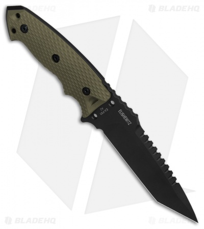Hogue Knives EX-F01 Tactical Tanto Fixed Blade OD Green G-10 (5.5" Black) 35128