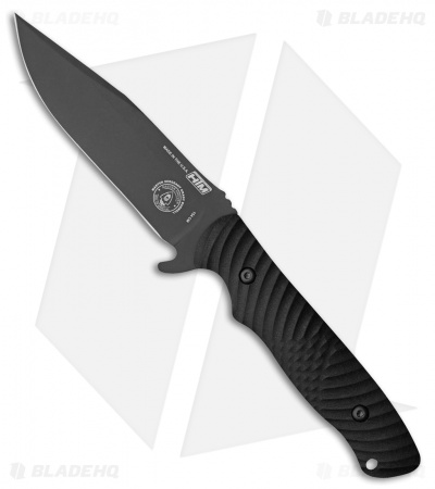 HTM Master Proven Grady Burell Fixed Blade Black G-10 (4.1" Black)