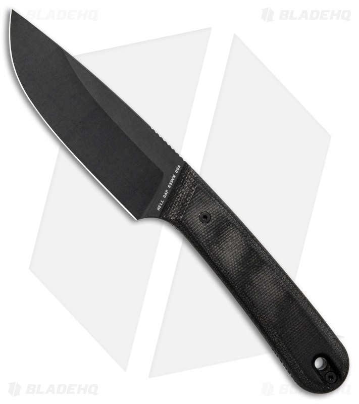 The James Brand Hell Gap Fixed Blade Knife Black Micarta (3.6" Black)