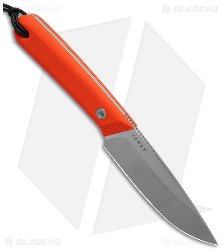 The James Brand Hell Gap Fixed Blade Knife Orange G-10 (3.6" Satin)