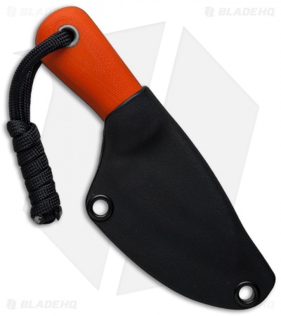 JB Knife & Tool Necker Fixed Blade Knife Orange G-10 (2.25" Satin)