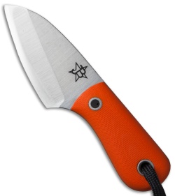 JB Knife & Tool Necker Fixed Blade Knife Orange G-10 (2.25" Satin)