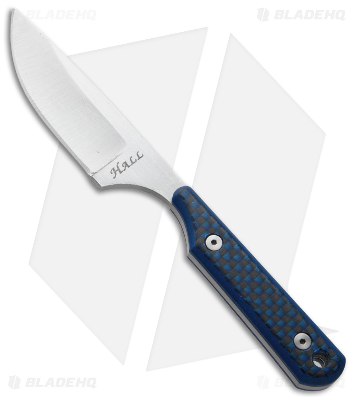 Jeff Hall Custom Neck Knife Blue G10/CF (2.125" Satin) 