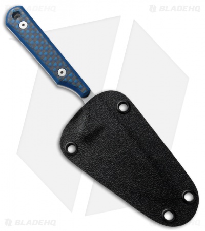 Jeff Hall Custom Neck Knife Blue G10/CF (2.125" Satin) 