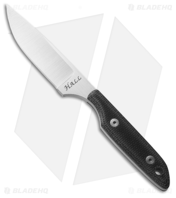 Jeff Hall Custom Neck Knife Black Micarta (2.125" Satin) 