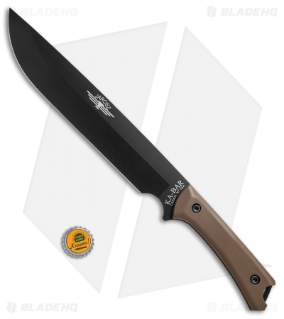Ka-Bar Jarosz Choppa Fixed Blade Knife Coyote (9.875" Black) 7507
