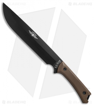 Ka-Bar Jarosz Choppa Fixed Blade Knife Coyote (9.875" Black) 7507