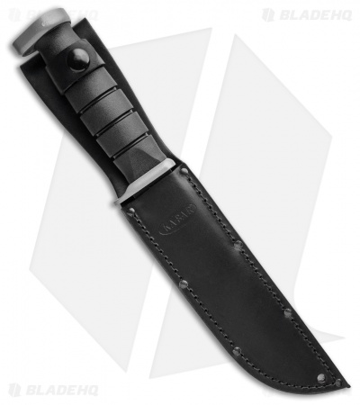 Ka-Bar Bowie D2 Extreme Fixed Blade Knife Black Kraton (7" Black) 