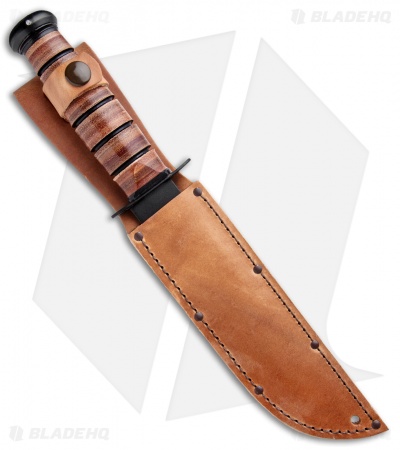 Ka-Bar Bowie Single Mark Full-Size Fixed Blade Knife (7" Black) 1320
