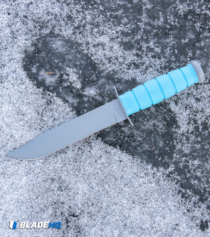 Ka-Bar Bowie USSF Space-Bar Fixed Blade Blue Kraton (7" Gray) 1313SF *DISC*