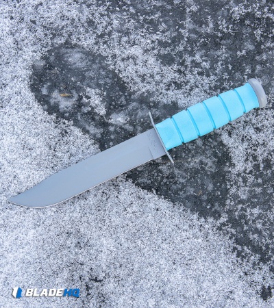 Ka-Bar Bowie USSF Space-Bar Fixed Blade Knife Blue Kraton (7" Gray) 1313SF Force