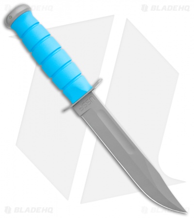 Ka-Bar Bowie USSF Space-Bar Fixed Blade Knife Blue Kraton (7" Gray) 1313SF Force