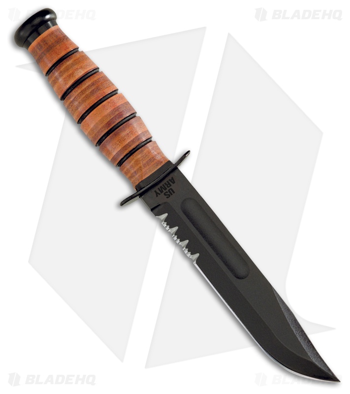 Ka Bar Bowie Full Size US ARMY Knife GFN Sheath 7 Black Serr 5019 