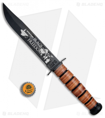 Ka-Bar Bowie US Army Operation Iraqi Freedom Fixed Blade Knife (7" Black) 9127