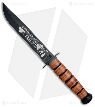 Ka-Bar Bowie US Navy Operation Iraqi Freedom Fixed Blade Knife (7" Black) 9131